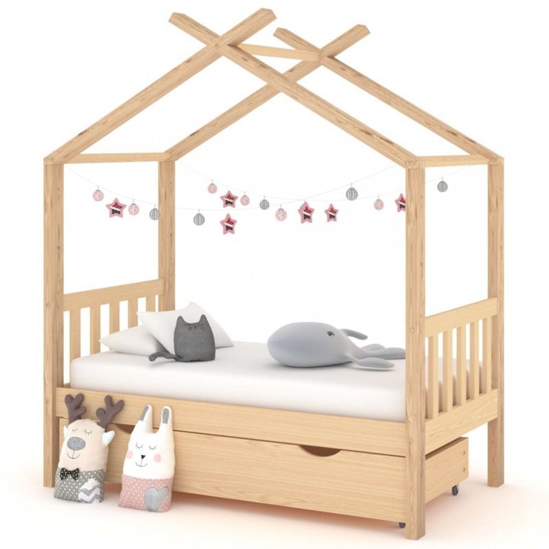 detska-postel-70x140-borovice-dekorhome-prirodne-drevo