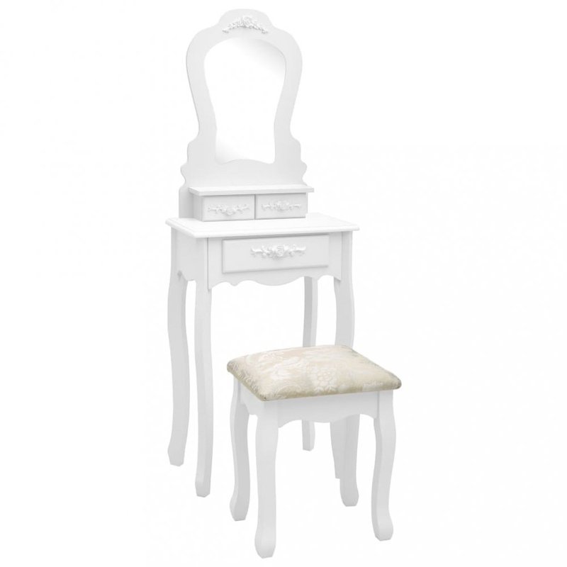 toaletny-stolik-s-taburetom-dekorhome-biela